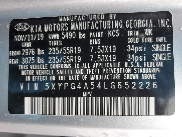 5XYPG4A54LG652226 - 2020 KIA SORENTO S SILVER photo 13