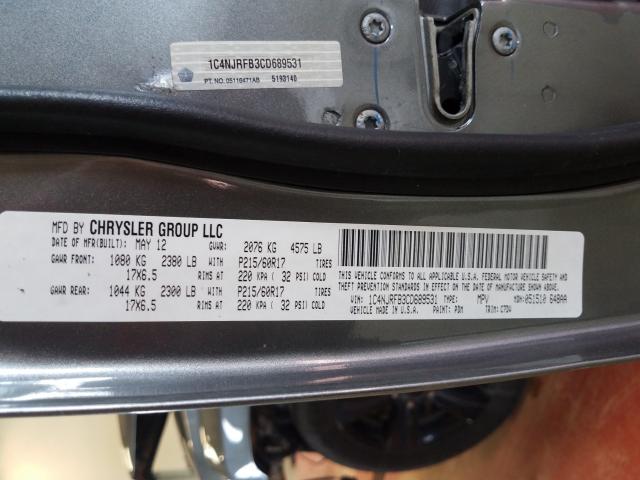 1C4NJRFB3CD689531 - 2012 JEEP PATRIOT LATITUDE  photo 10