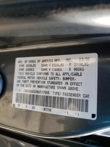 19UUA66298A037565 - 2008 ACURA TL GRAY photo 13