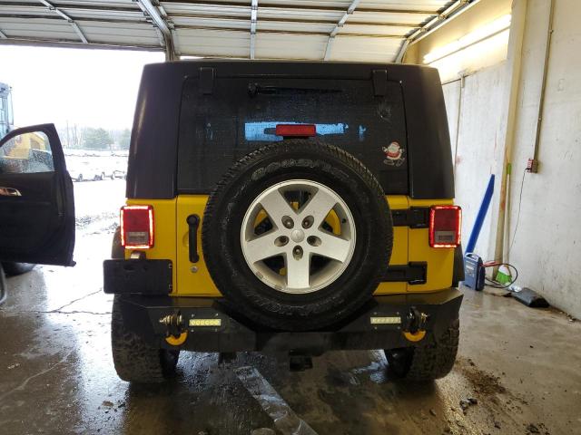 1J4FA24158L538896 - 2008 JEEP WRANGLER X YELLOW photo 6