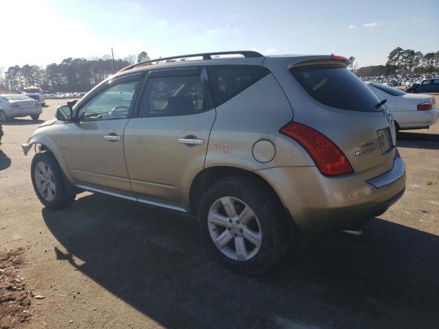 JN8AZ08T27W509849 - 2007 NISSAN MURANO SL TAN photo 2