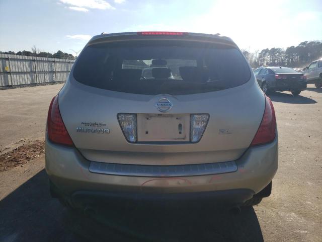 JN8AZ08T27W509849 - 2007 NISSAN MURANO SL TAN photo 6