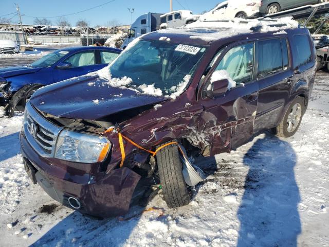 5FNYF4H57EB019419 - 2014 HONDA PILOT EXL RED photo 1