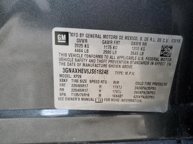 3GNAXHEV6JS618248 - 2018 CHEVROLET EQUINOX LS CHARCOAL photo 13