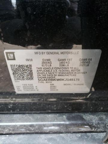 5GAERBKW0KJ149175 - 2019 BUICK ENCLAVE ESSENCE შავი ფოტო 14