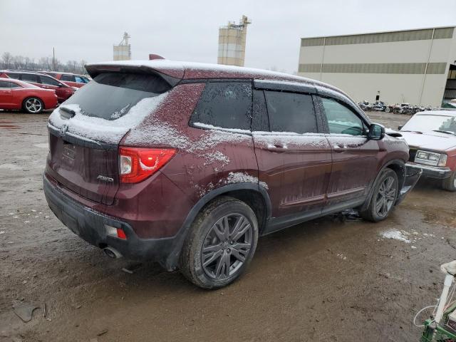 5FNYF8H52KB023929 - 2019 HONDA PASSPORT EXL BURGUNDY photo 3