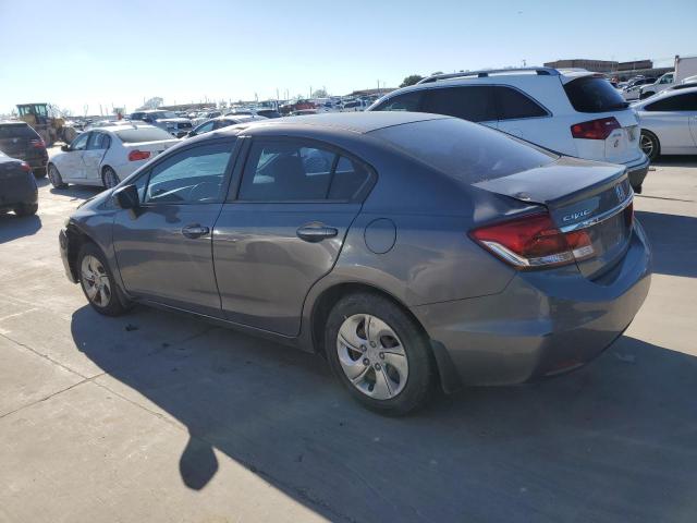 19XFB2F56EE042027 - 2014 HONDA CIVIC LX GRAY photo 2