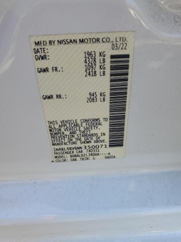 1N4BL4BV6NN350071 - 2022 NISSAN ALTIMA S WHITE photo 12