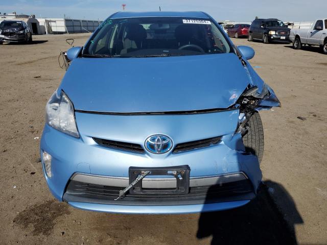 JTDKN3DPXC3017295 - 2012 TOYOTA PRIUS PLUG BLUE photo 5