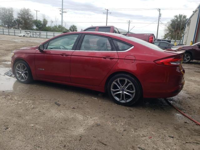 3FA6P0LU2HR392811 - 2017 FORD FUSION SE HYBRID RED photo 2