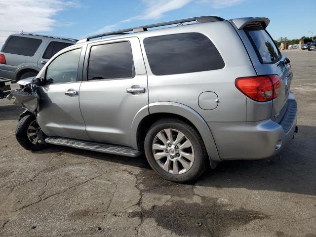 5TDZY67A98S014666 - 2008 TOYOTA SEQUOIA PLATINUM SILVER photo 2