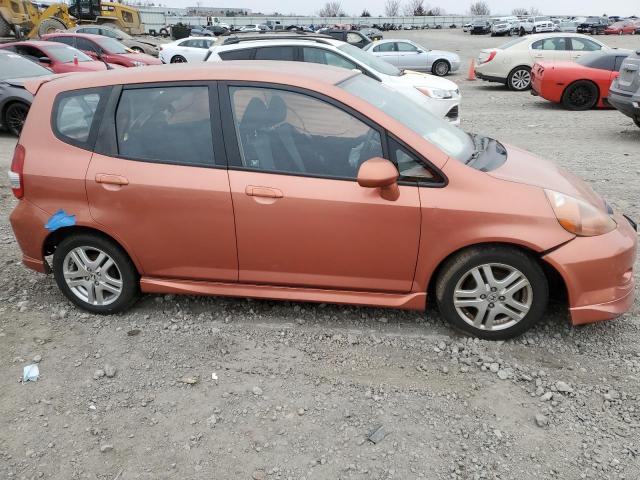 JHMGD38678S041172 - 2008 HONDA FIT SPORT ORANGE photo 4