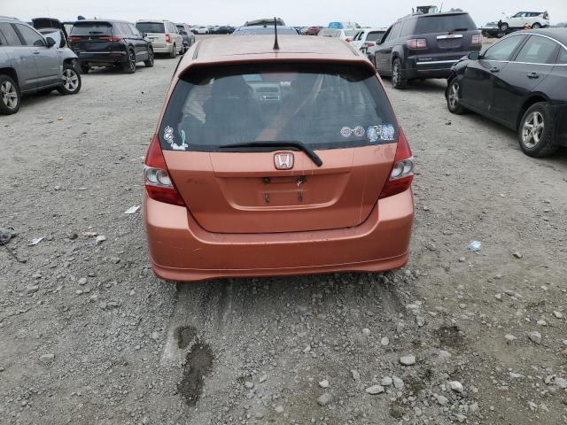 JHMGD38678S041172 - 2008 HONDA FIT SPORT ORANGE photo 6