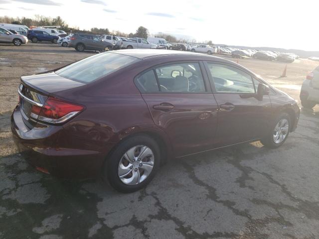 19XFB2F59DE257156 - 2013 HONDA CIVIC LX MAROON photo 3