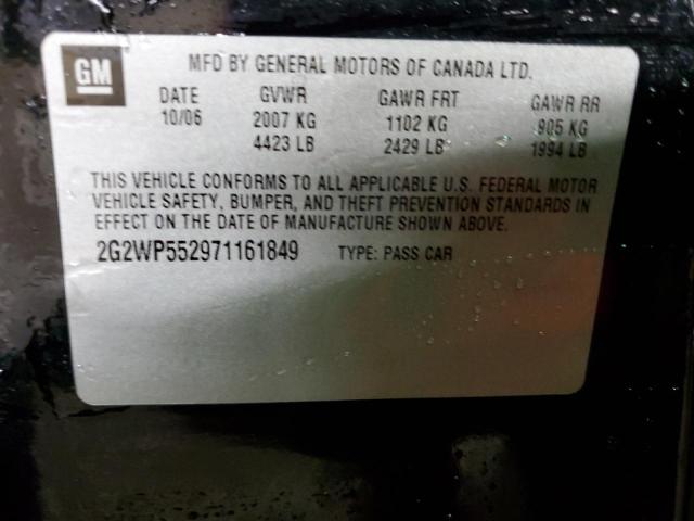 2G2WP552971161849 - 2007 PONTIAC GRAND PRIX 黑色 照片 13