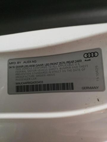 WAUC4AFRXGA053433 - 2016 AUDI S5 PREMIUM PLUS 白色 照片 12