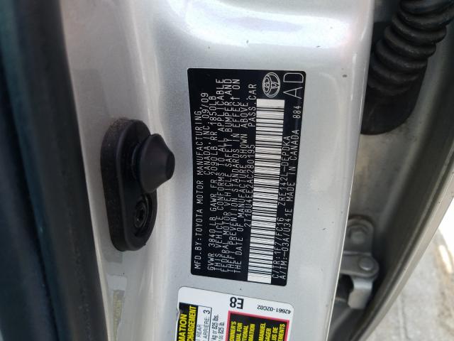 2T1BU4EE2AC280195 - 2010 TOYOTA COROLLA BASE  照片 10