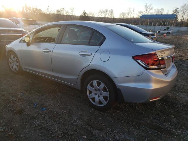 2HGFB2F57DH529693 - 2013 HONDA CIVIC LX SILVER photo 2