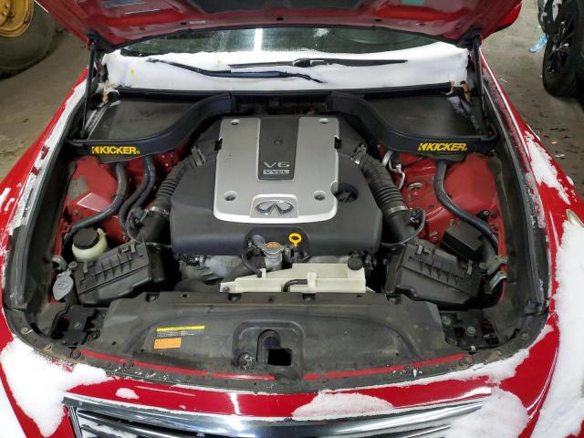 JN1CV6AR1AM458495 - 2010 INFINITI G37 RED photo 11