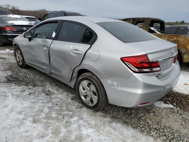 19XFB2F54FE217621 - 2015 HONDA CIVIC LX SILVER photo 2