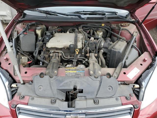 2G1WT58NX79256170 - 2007 CHEVROLET IMPALA LT RED photo 11