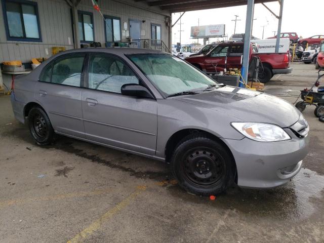 2HGES16535H584844 - 2005 HONDA CIVIC LX GRAY photo 4