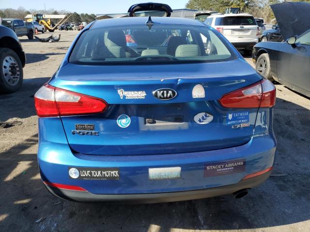 KNAFX4A87F5362322 - 2015 KIA FORTE EX BLUE photo 6