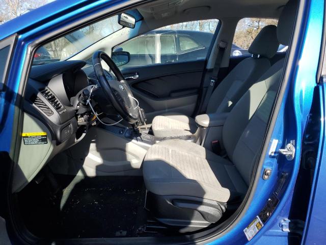 KNAFX4A87F5362322 - 2015 KIA FORTE EX BLUE photo 7