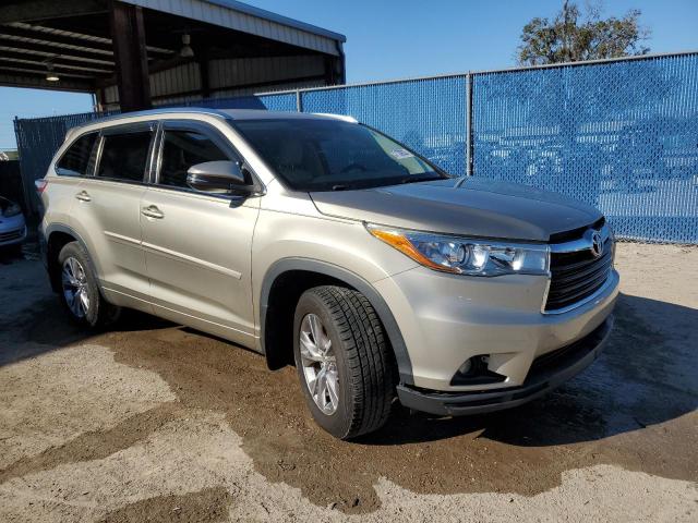5TDJKRFH0FS073262 - 2015 TOYOTA HIGHLANDER XLE 米色 照片 4