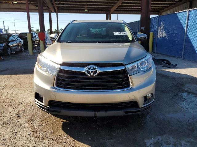 5TDJKRFH0FS073262 - 2015 TOYOTA HIGHLANDER XLE 米色 照片 5