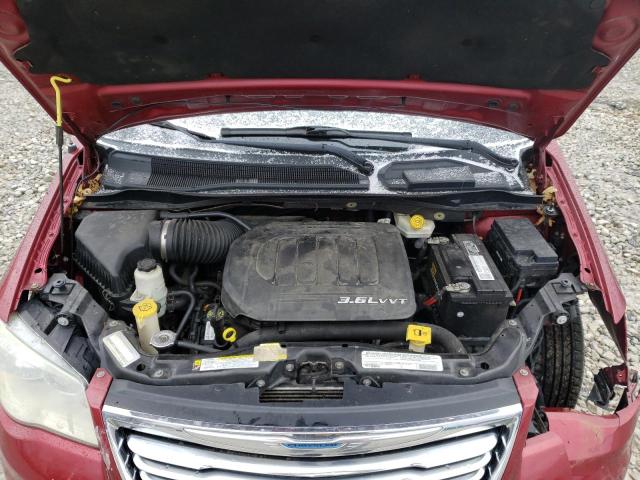 2C4RC1CG1CR181584 - 2012 CHRYSLER TOWN & COU TOURING L RED photo 12