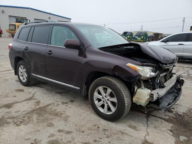 5TDZK3EH0DS131112 - 2013 TOYOTA HIGHLANDER BASE BURGUNDY photo 4