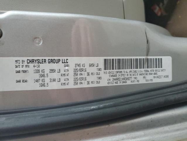 2A4RR5D1XAR309277 - 2010 CHRYSLER TOWN & COU TOURING SILVER photo 13