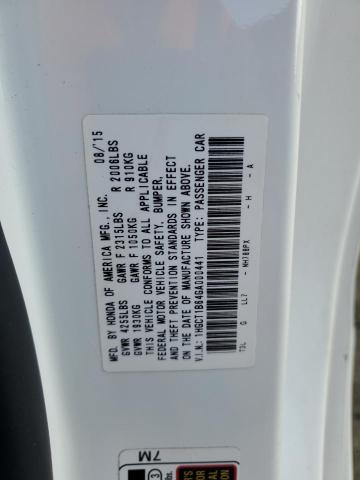 1HGCT1B64GA000441 - 2016 HONDA ACCORD EXL WHITE photo 12