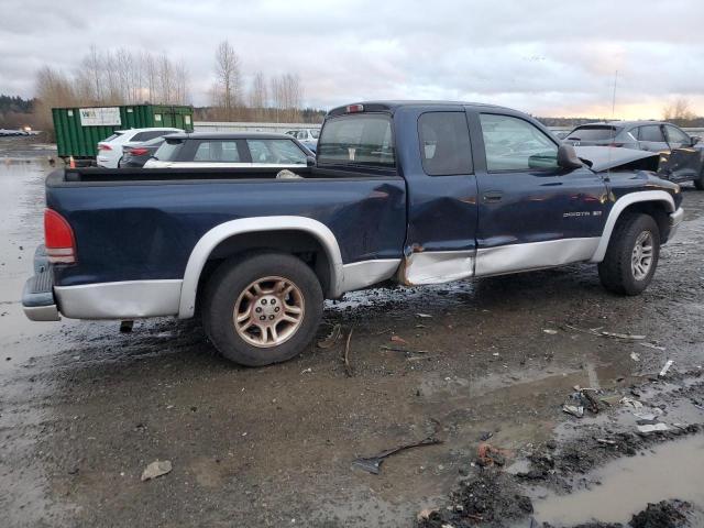 1B7GL42NX2S573758 - 2002 DODGE DAKOTA SLT BLUE photo 3