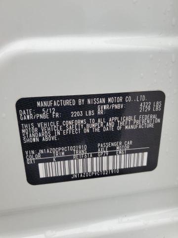 JN1AZ0CP9CT021910 - 2012 NISSAN LEAF SV WHITE photo 12