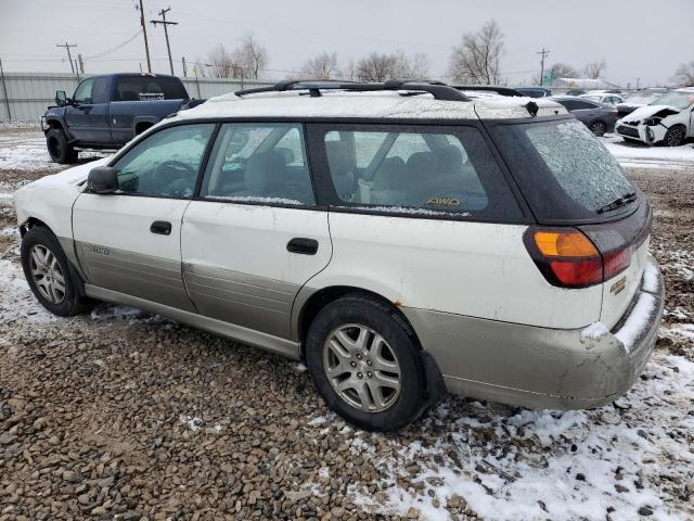 4S3BH665117664503 - 2001 SUBARU LEGACY OUTBACK WHITE photo 2