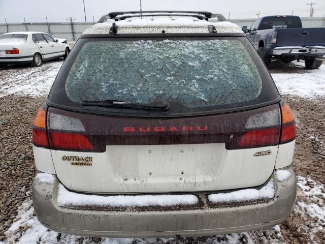 4S3BH665117664503 - 2001 SUBARU LEGACY OUTBACK WHITE photo 6