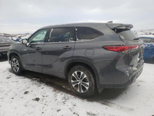 5TDGBRCH2MS522713 - 2021 TOYOTA HIGHLANDER HYBRID XLE GRAY photo 2