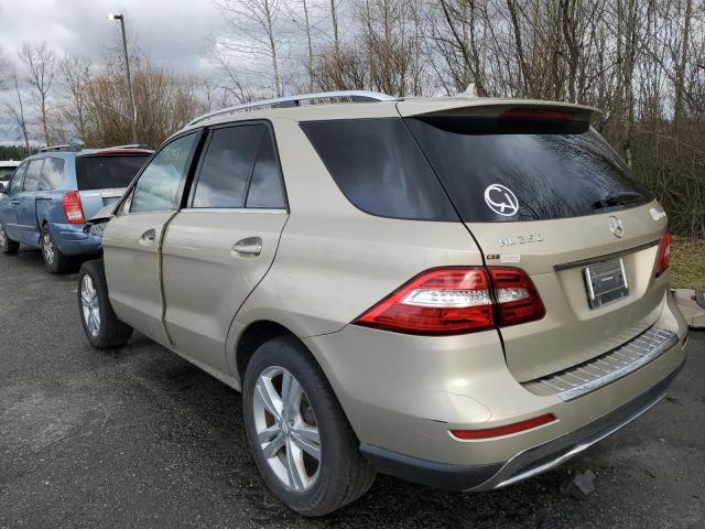4JGDA5HB0CA012127 - 2012 MERCEDES-BENZ ML 350 4MATIC BEIGE photo 2