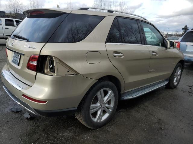 4JGDA5HB0CA012127 - 2012 MERCEDES-BENZ ML 350 4MATIC BEIGE photo 3