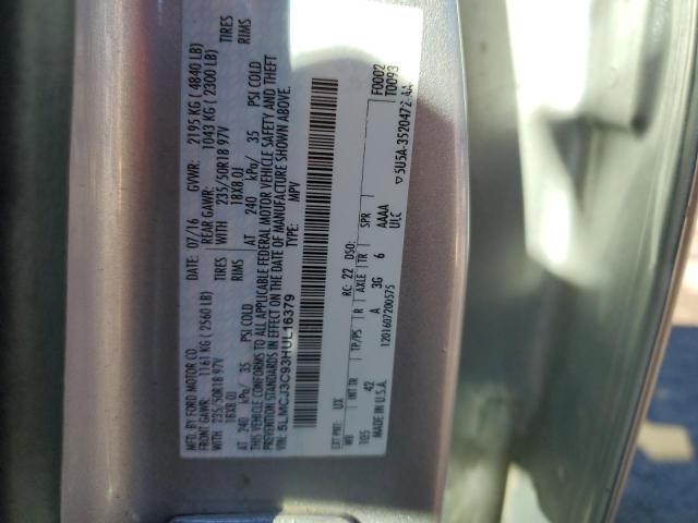 5LMCJ3C93HUL16379 - 2017 LINCOLN MKC RESERVE SILVER photo 13