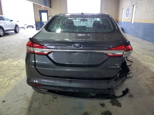 3FA6P0LU5HR258343 - 2017 FORD FUSION SE HYBRID SILVER photo 6