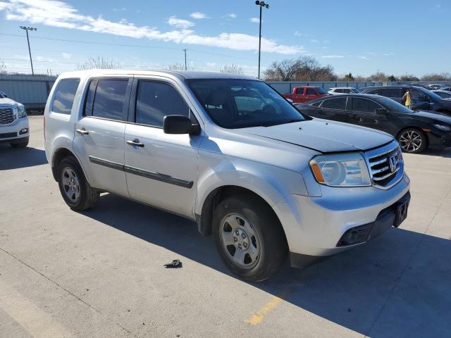 5FNYF3H27DB036560 - 2013 HONDA PILOT LX SILVER photo 4