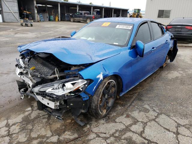 ZARFAEBN2J7566382 - 2018 ALFA ROMEO GIULIA BLUE photo 1