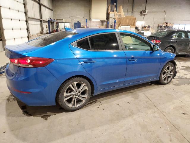 KMHD84LF6HU131659 - 2017 HYUNDAI ELANTRA SE BLUE photo 3