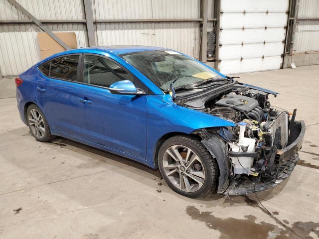 KMHD84LF6HU131659 - 2017 HYUNDAI ELANTRA SE BLUE photo 4