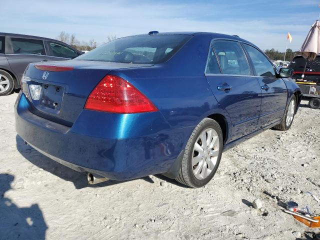 1HGCM66556A044765 - 2006 HONDA ACCORD EX BLUE photo 3