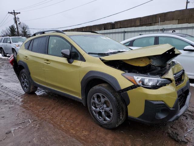 JF2GTHRC3NH203234 - 2022 SUBARU CROSSTREK SPORT YELLOW photo 4