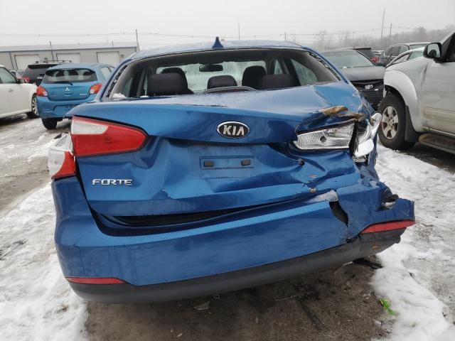 KNAFK4A63E5056326 - 2014 KIA FORTE LX BLUE photo 6